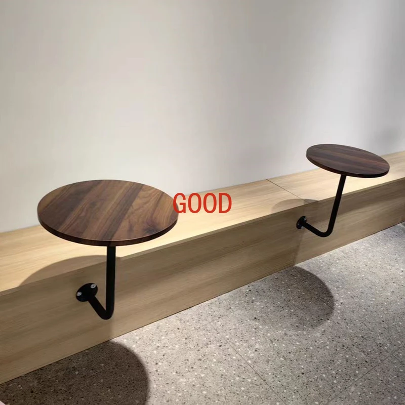 

Cafe Internet celebrity wall mounted small round table wall hanging table booth table