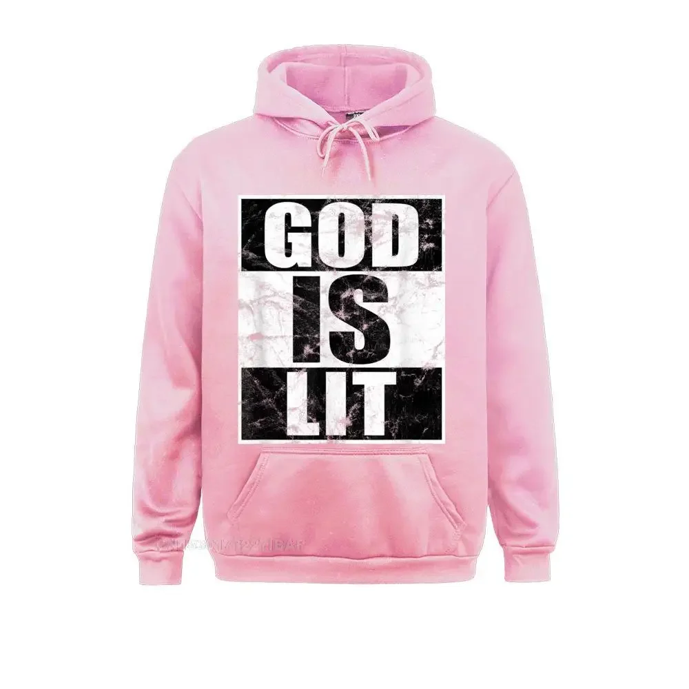 God Is Lit Cool Christian Hoodie Funny Gift Men Hoodie Newest Men Sweatshirts Long Sleeve Hoodies Leisure Christmas Hoods