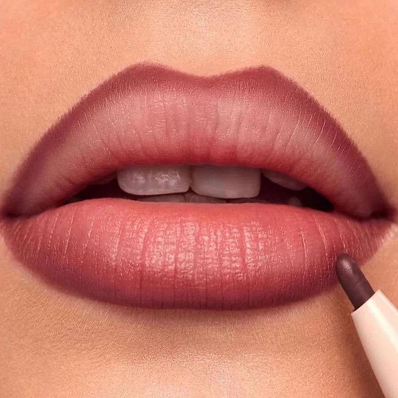 Waterdichte Matte Lipliner Potlood Sexy Nude Bruin Rode Contour Tint Lippenstift Aanhoudende Anti-Stick Cup Lipliner Lippen Make-Up Cosmetisch