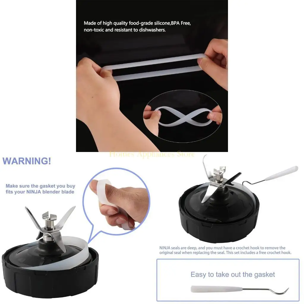 D0AB 6 ПК резиновые блендеры Защитное кольцо Утечка белая прокладка