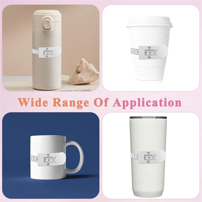 VEHO-6 Pcs Sublimation Blanks Tumblers Width Measurer, PP Precise Width Measurer, 22 In Tape Measure For Sublimation Blanks