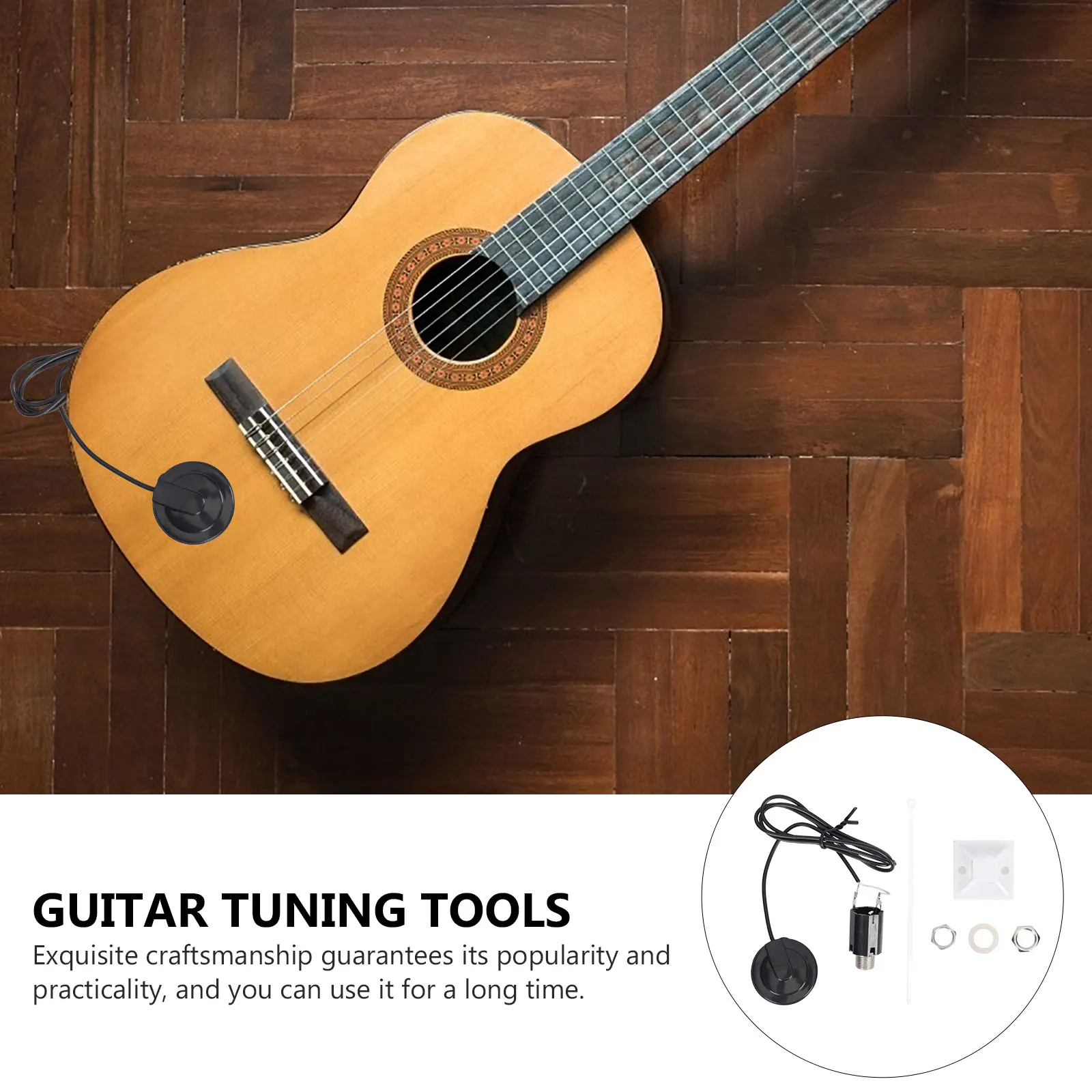 

Pickup Instrument Portable Ukulele Metal Self-Adhesive Piezo Microphone Abs Guitar Plastic Patch for