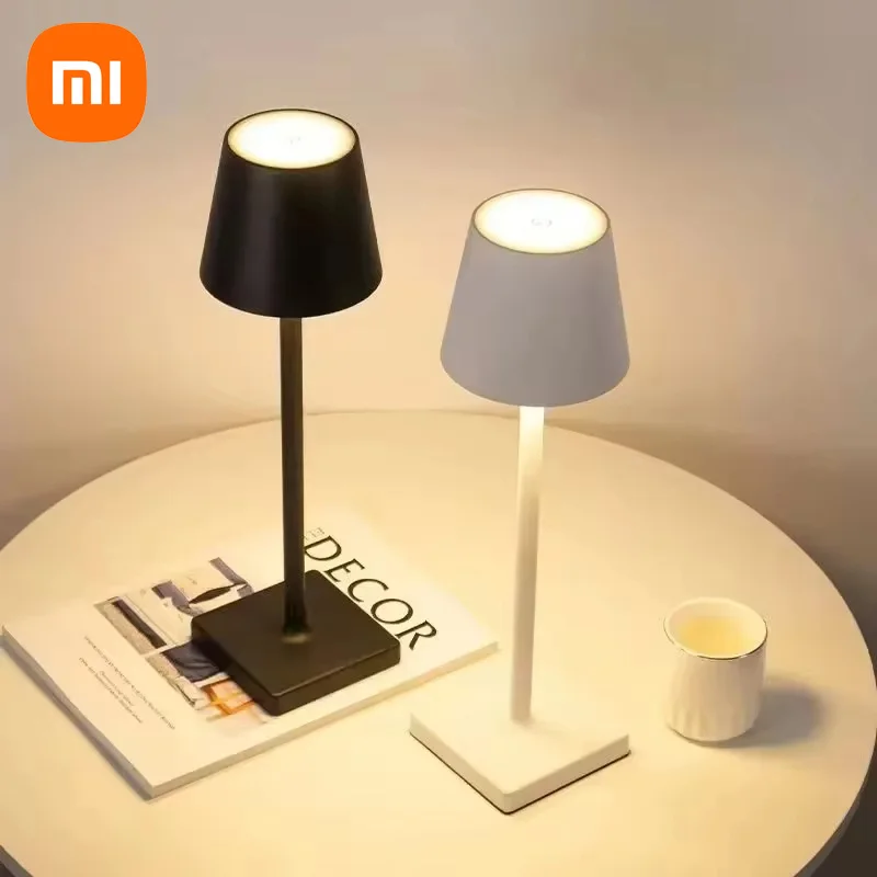 Xiaomi Rechargeable LED Table Lamp Touch Switch 3 Levels Dimmable Desk Lights Bar Dinner Creative Decorative Ambient Lighting