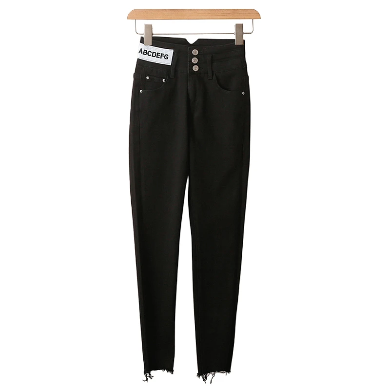 

Новые женские джинсы с высокой талией и вышивкой букв Xking, облегающие, удобные, из смесового хлопка и полиэстера, длинные брюки