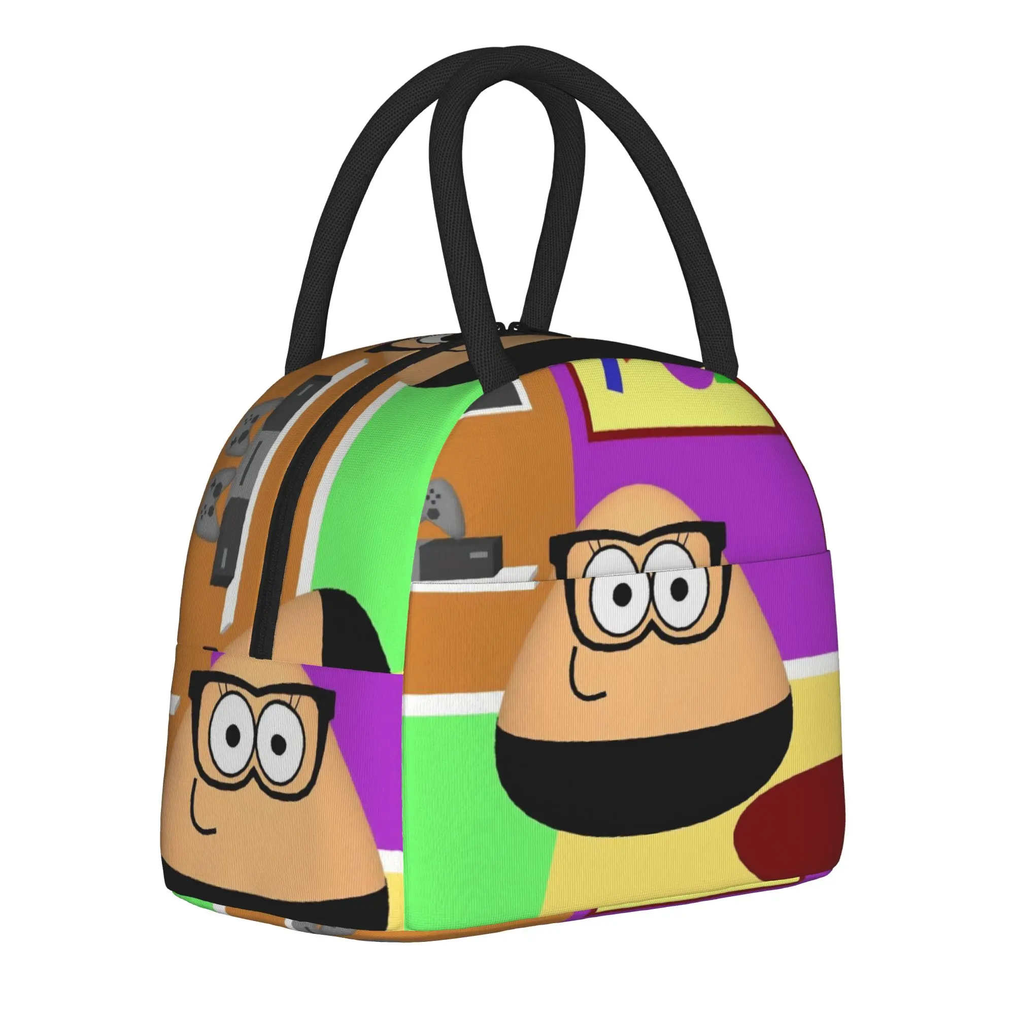 My Pet Alien Pou Thermal Insulated Lunch Bag for School  Portable Food Bag Container Men Women Thermal Cooler Lunch Boxes