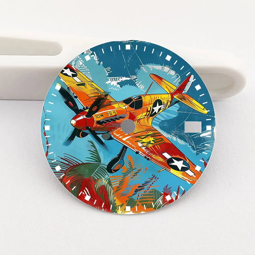 285-ミリメートルクリエイティブ時計ダイヤル-nh35-36-ムーブメントに適した-nh35-時計修正アクセサリーカスタムロゴダイヤル