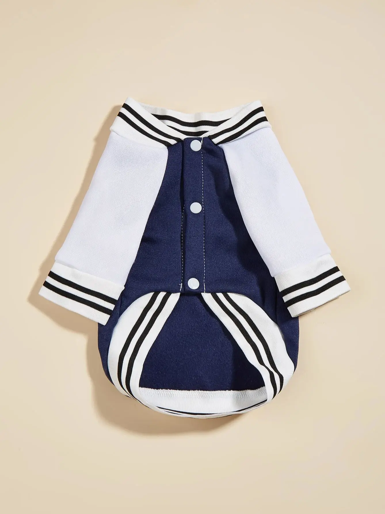 Pet clothes dog cat jacket warm and comfortable clothes with white bear cycling print navy blue new piece