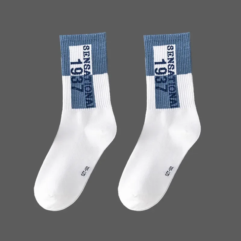 Fashion Student Couple Stockings White Socks Mid-tube Sports Socks Summer Men\'s Socks Cycling Sock Men\'s Basketball Носки