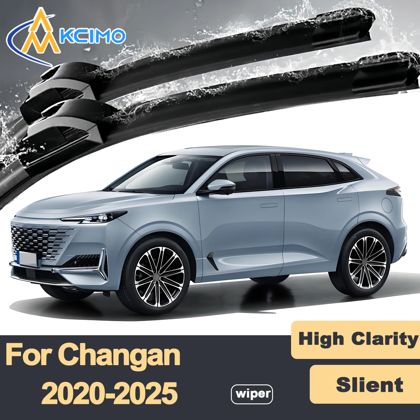 

Premium Rubber Durable Silent Windshield Wiper Blades 2pcs for Changan UNI-K 2020-2025 Front Wiper Blades Set