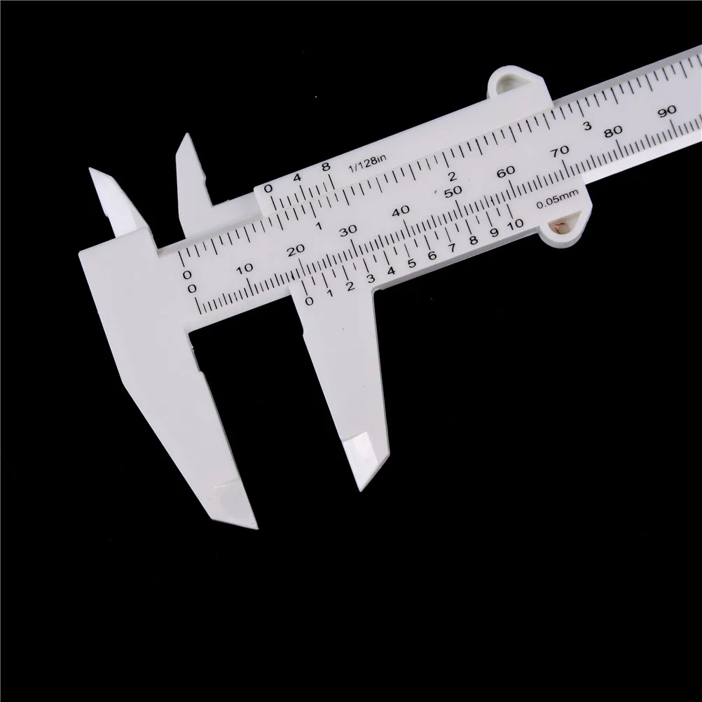 Regla de plástico de 6 pulgadas y 150mm, calibrador Vernier, herramienta de medición de joyería