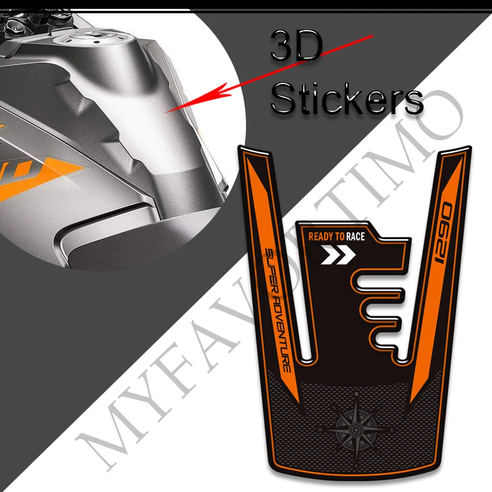 

3D Stickers Decals Tank Pad Side Grips For 1290 S R Super Adventure Gas Fuel Oil Kit Knee Protection Deflector Windshield