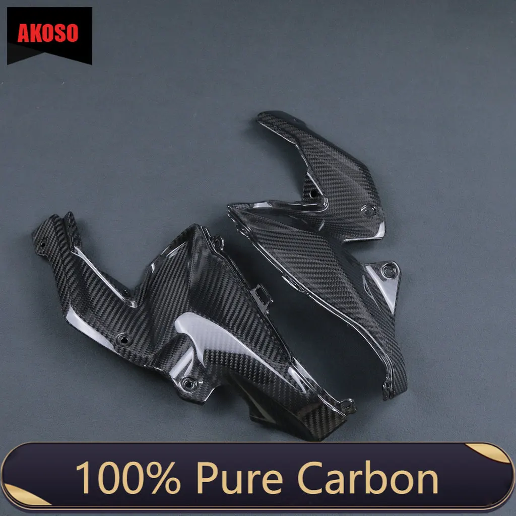 

100% Full Dry Carbon Fiber Front Tank Side Panels Covers Motorcycle Carbon Fiber Fairings Kits For Kawasaki Z900 2020 2021 20202