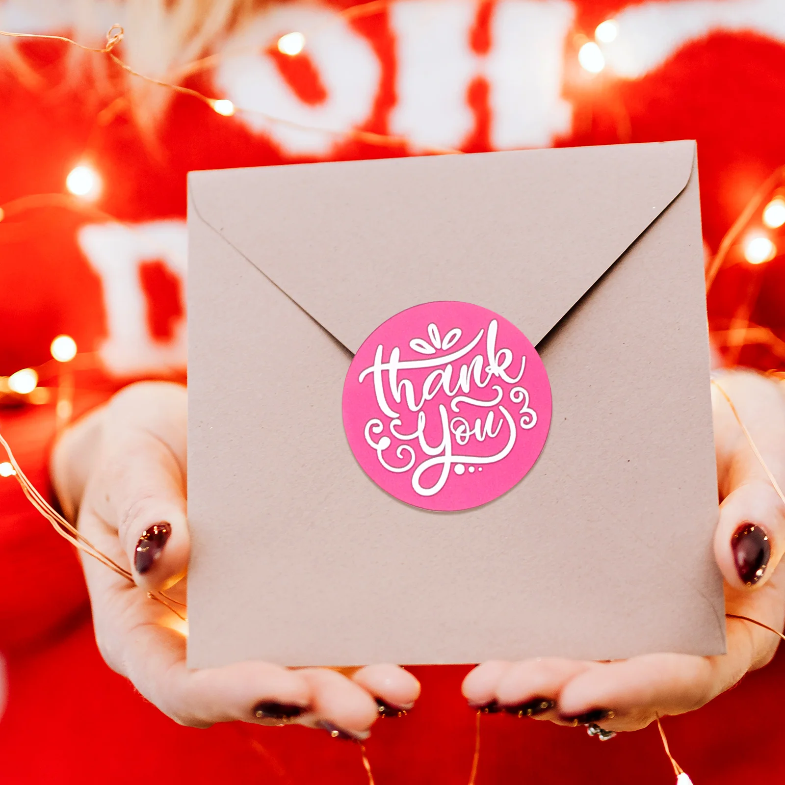 

Adorable Thank You Stickers Envelope Sealing Decorative Labels Gift Wrapping Baking Packing Party Favor Scrapbooking Cake Bags
