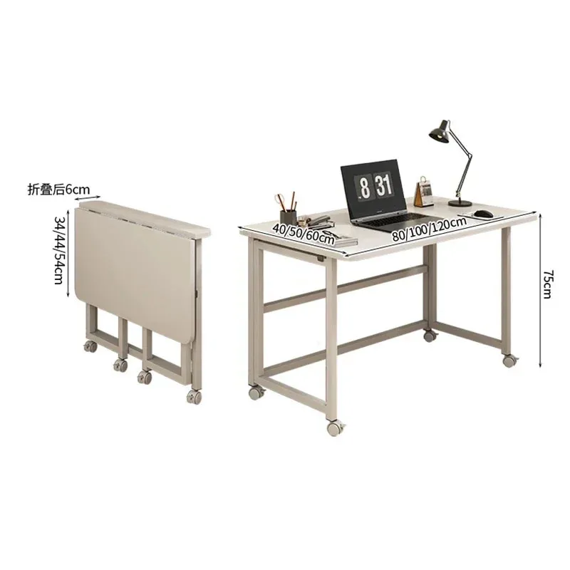 Simple Folding Computer Desks Bedroom Bedside Movable Office Desk Computer Tables Modern Home Dressing Table Office Furniture