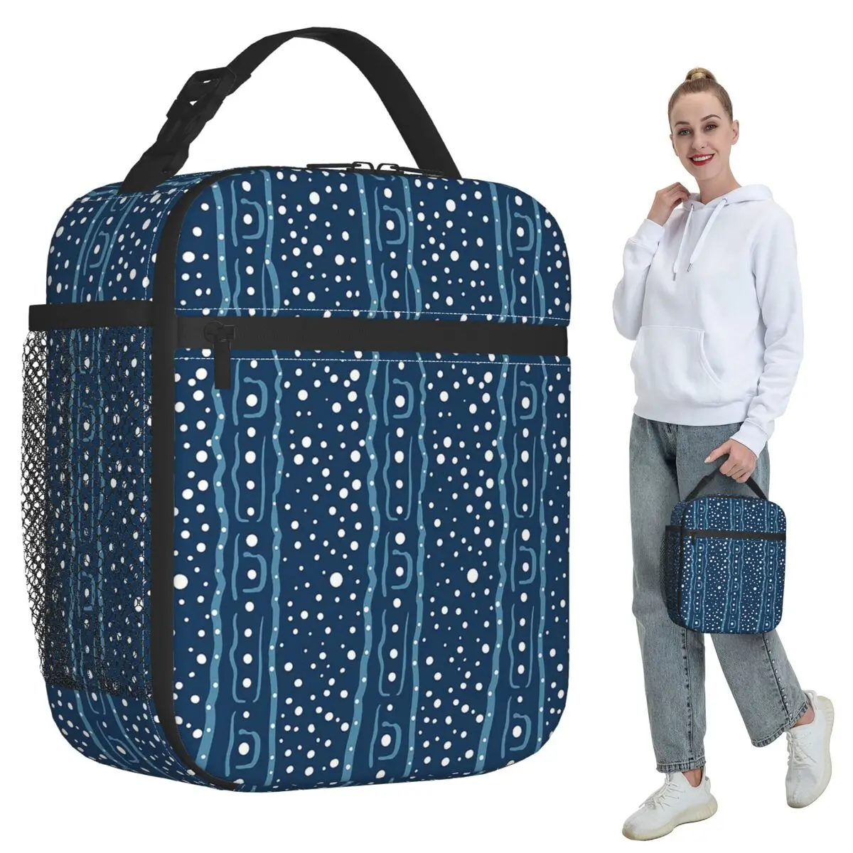 

Whale Shark Pattern Insulated Lunch Bag for Kids School Cooler Thermal Food Box Tote Portable Lunch Boxes Container