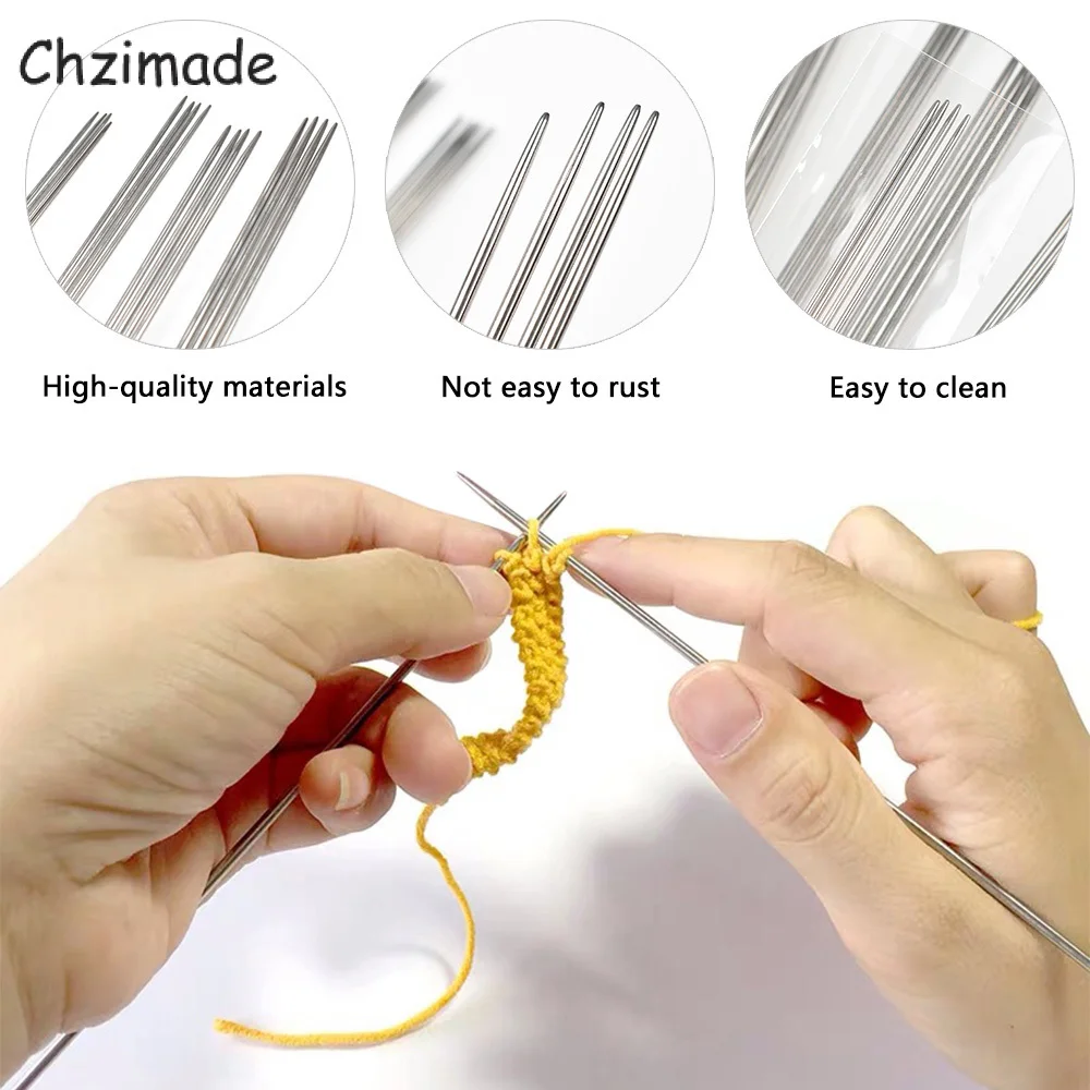 Chzimade 24 pçs 1/1.25/1.5mm de aço inoxidável longo beading agulhas de costura para contas bordado retalhos diy costura artesanato