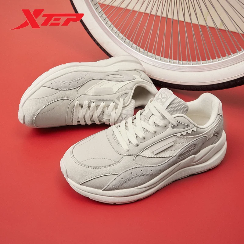 Xtep 80S Causal Shoes Men Classical Street Style Leisure Sports Shoes Wear-Resistant Lightweight Soft Male Sneakers 877319320021