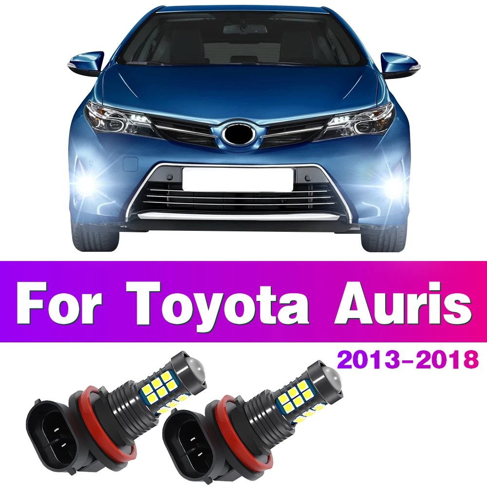 2Pcs LED Car Front Fog Light Lamps Bulb For Toyota Auris 2013 2014 2015 2016 2017 2018 Auto Accessory