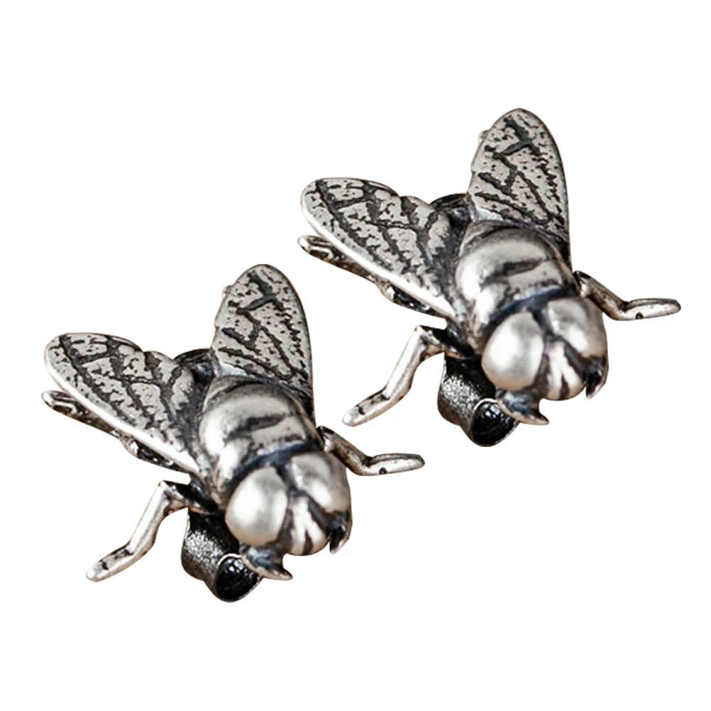 

1 Pair Punk Ear Studs Fly Shaped Trendy Earrings For Women Delicate Fashionable Versatile Oxidation Resistant Exquisite Compact