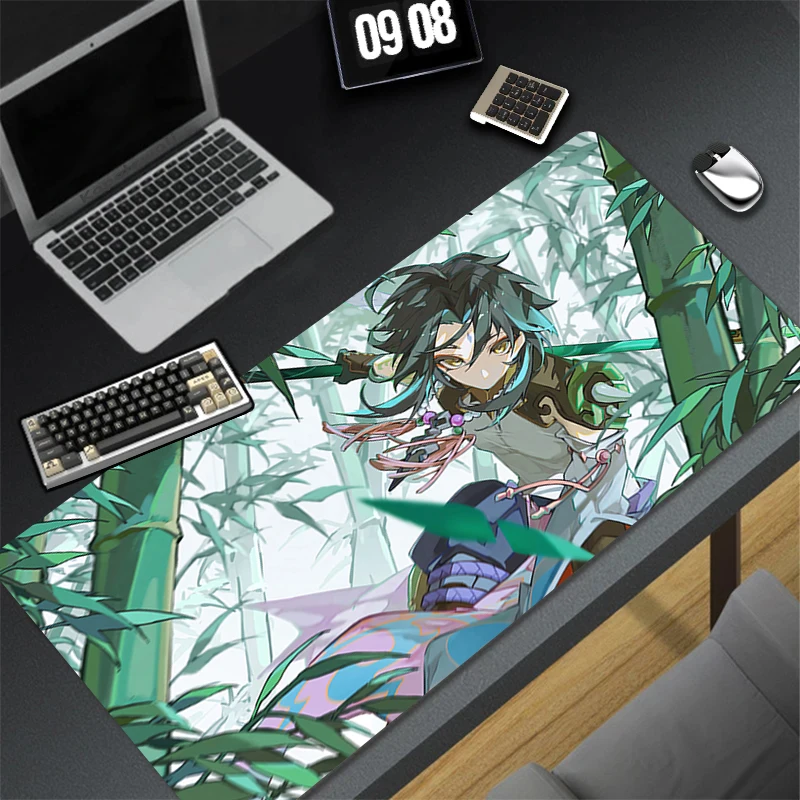 Computer Gaming Accessories Cool Mousepad Office PC Mouse Pad G-genshin Impact Xiao Keyboard Pad Desk Decoracion Anime Desk Mat
