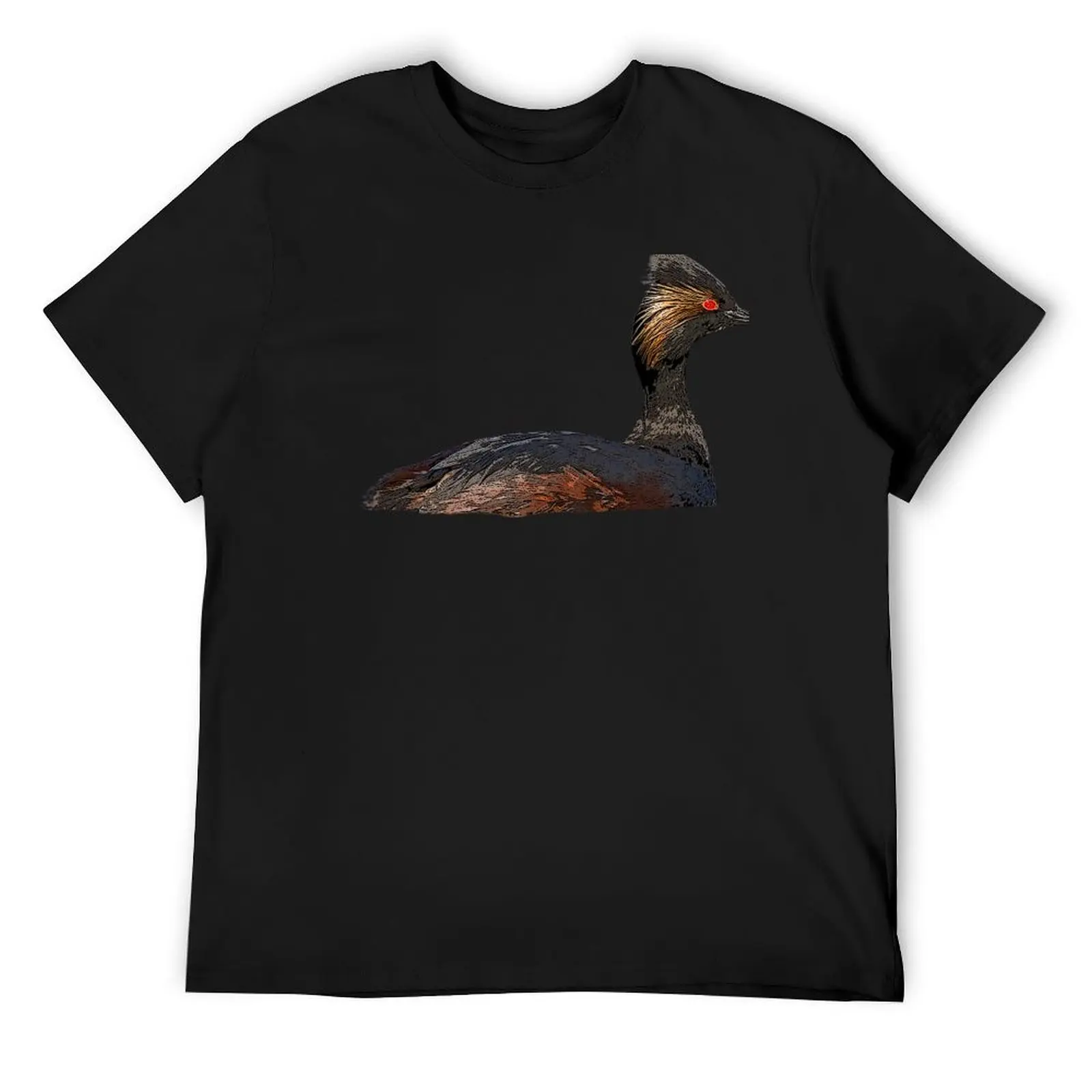 Eared Grebe Color Design T-Shirt aesthetic clothes anime tshirt anime stuff customizeds Men's t-shirts