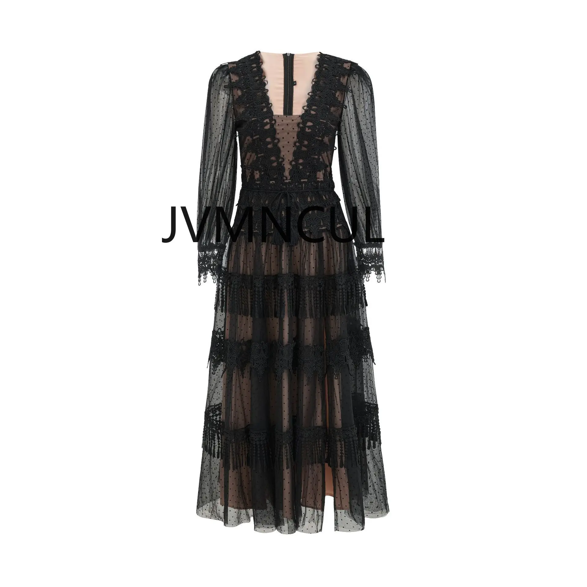 2025, Grensoverschrijdende Europese en Amerikaanse temperamentvolle elegante feestjurk met sexy V-hals, avondjurk, zomerfeesten