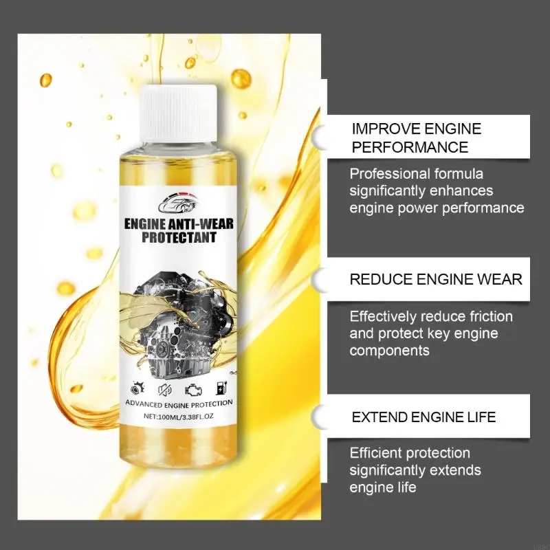 Engine Friction Reducer Anti-Wear Protectant for Enhanced Efficiency 100ml New