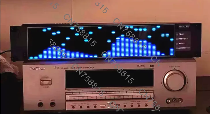2U 3U Rack RGB Music Spectrum Remote Control Voice Control Line Control Animation Clock Full Color LED128X32