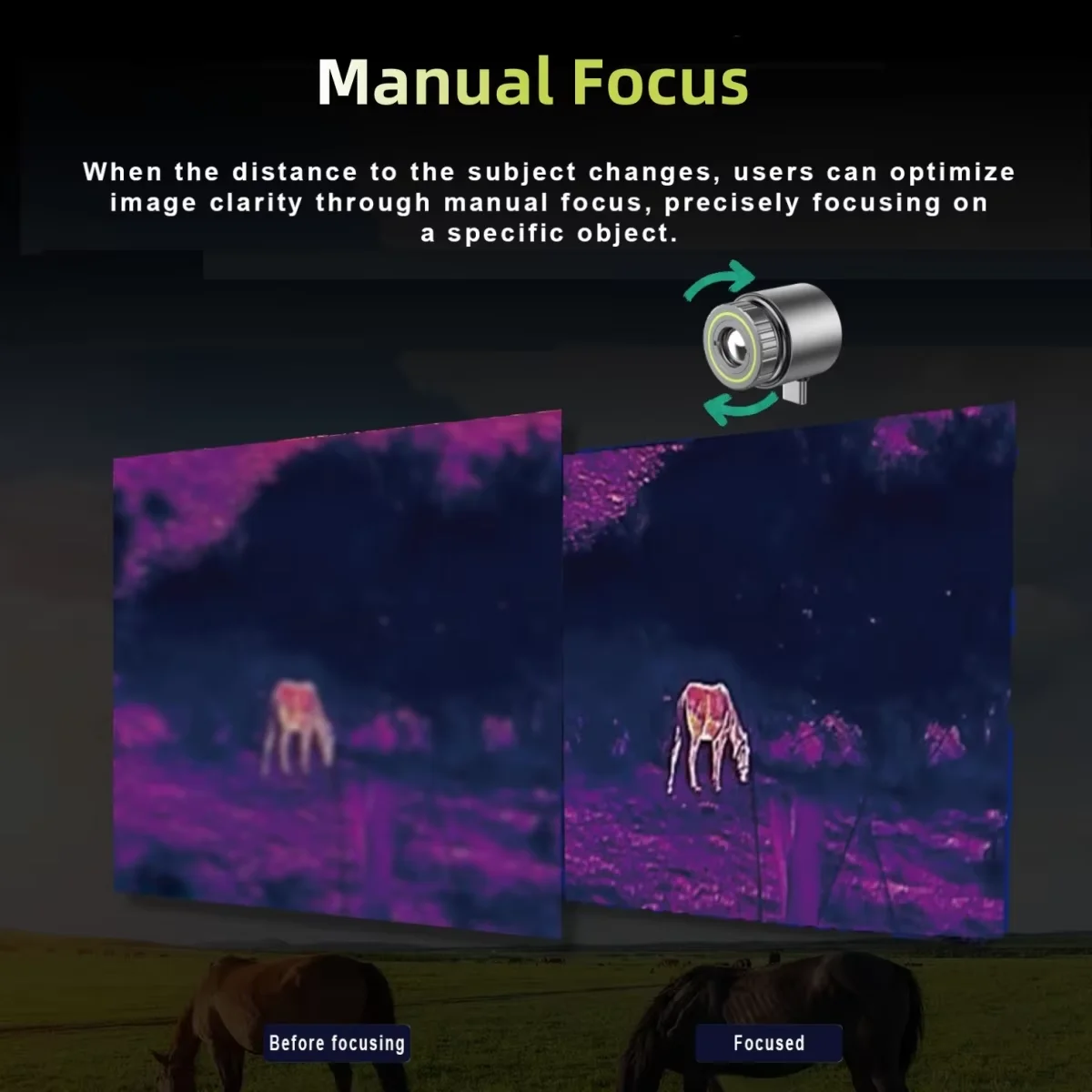 TOOLTOP M7 التصوير الحراري 256*192 كاشف خارجي 8x التكبير الرقمي الحراري أحادي العين 50 هرتز للرؤية الليلية كاميرا حرارية بالأشعة تحت الحمراء #4