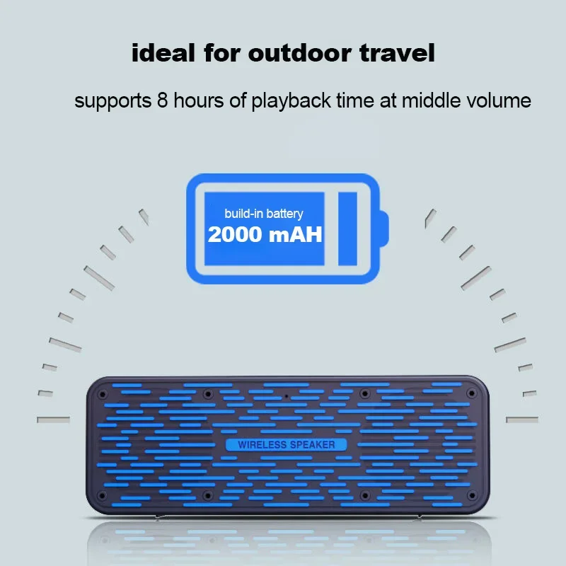 Portable Bluetooth TWS Bluetooth 5.0 Wireless Outdoor Speaker with 3D Stereo Subwoofer 2025 2000 MAh Battery Computer Mini New