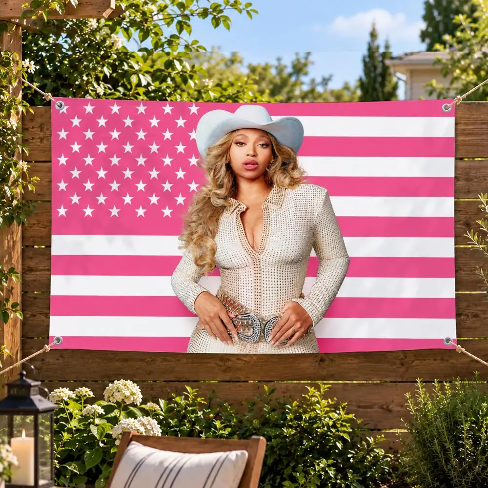 Music Pop Icon Beyoncé Flags Decorative Flag Banner Indoor Outdoor Garden Yard Patio Party Camping Wall Decor Gift