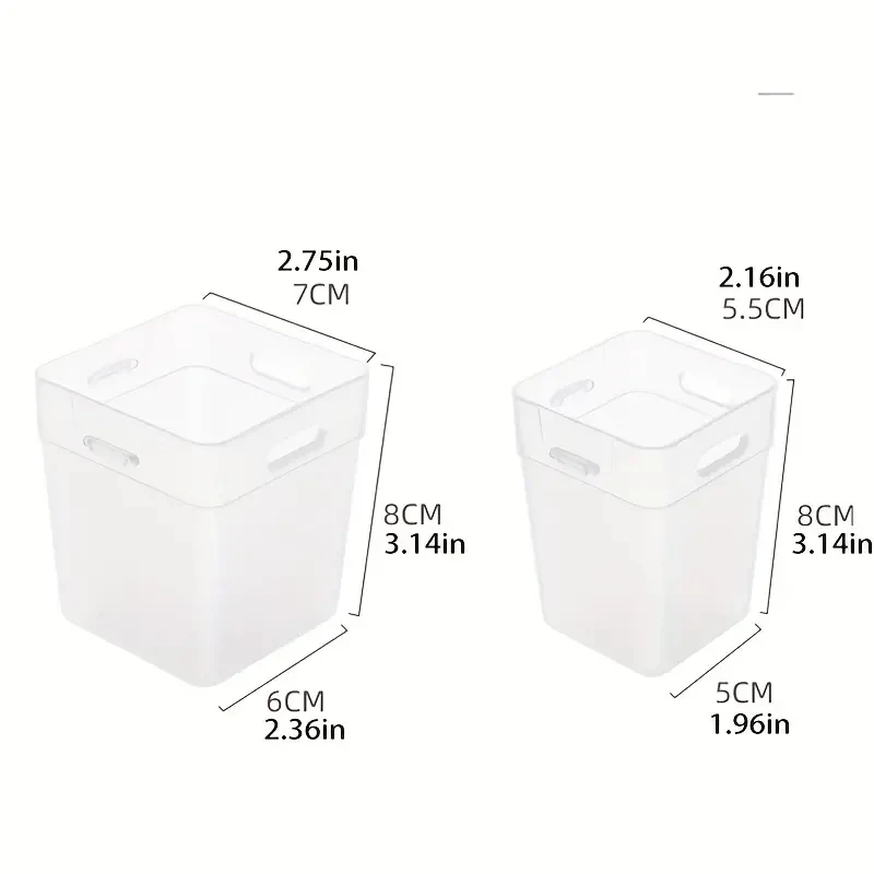 2pcs Refrigerator Storage Organizer Box, Fridge Side Door Storage Containers, Fresh Food Storage Holder, Food Storage Supplies