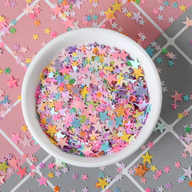 20g/Bag Stars 4-7mm PVC Heart Confetti Glitter Sequins For Crafts Nail Art Decoration Paillettes Sequin DIY Sewing Accessories