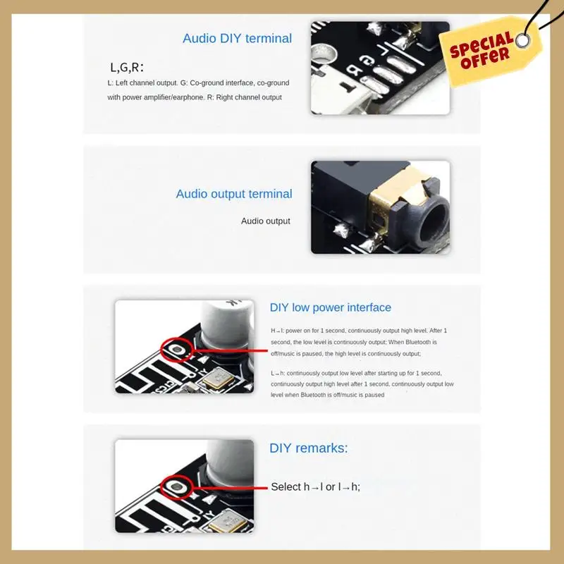 Rendimiento estable-10 Uds VHM-314 V.20 de alta calidad MP3 Bluetooth Placa de recepción y decodificación de Audio 5,0 amplificador de Audio de coche sin pérdidas