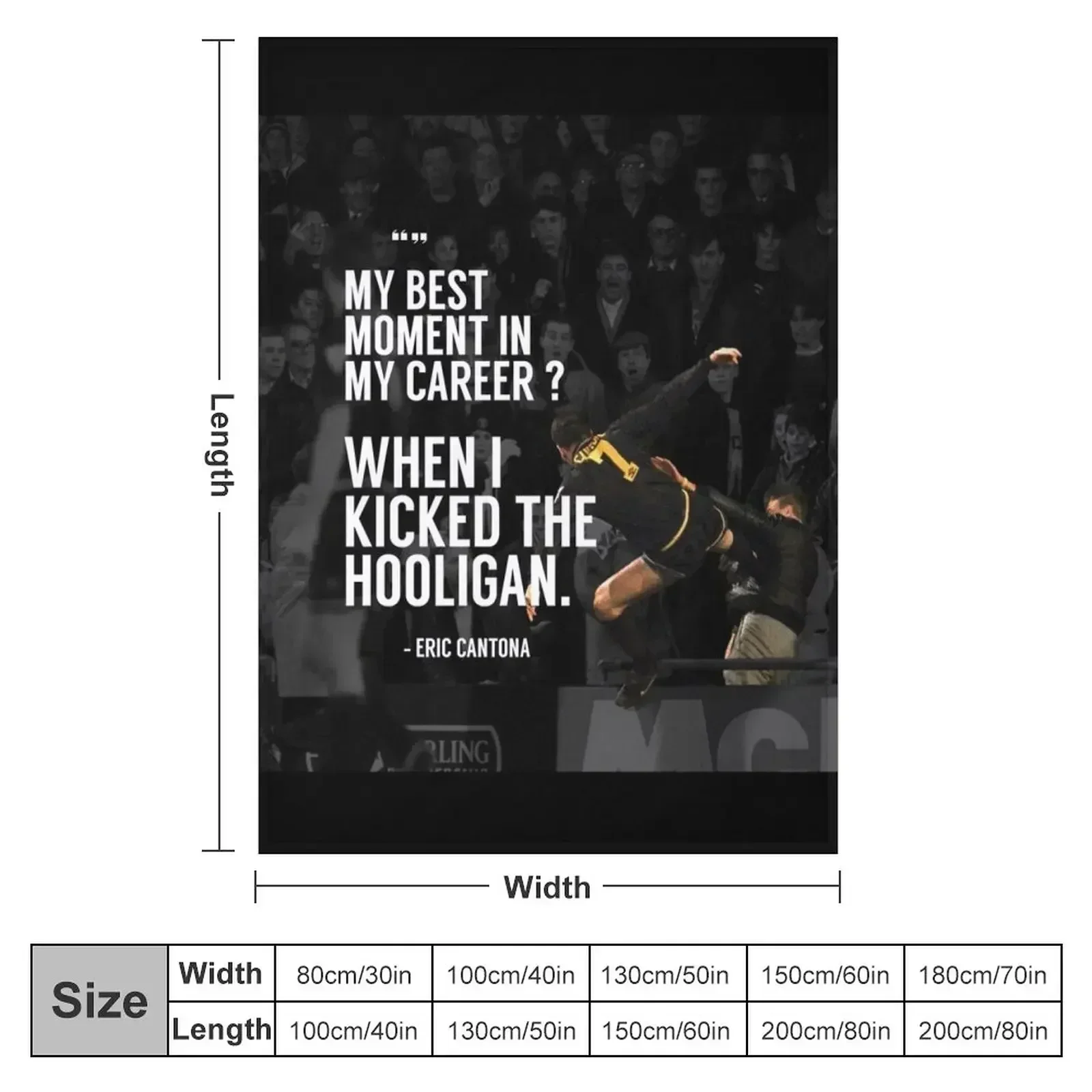 Cantona Kick Quotes Throw Blanket Luxury Designer Summer Beddings Luxury St Blankets