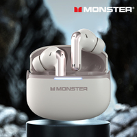 Monster D02 TWS In-Ear Headphones Wireless Bluetooth 6.0 Noise Cancelling HD Call Earphones 28H Long Battery Life Game Headset