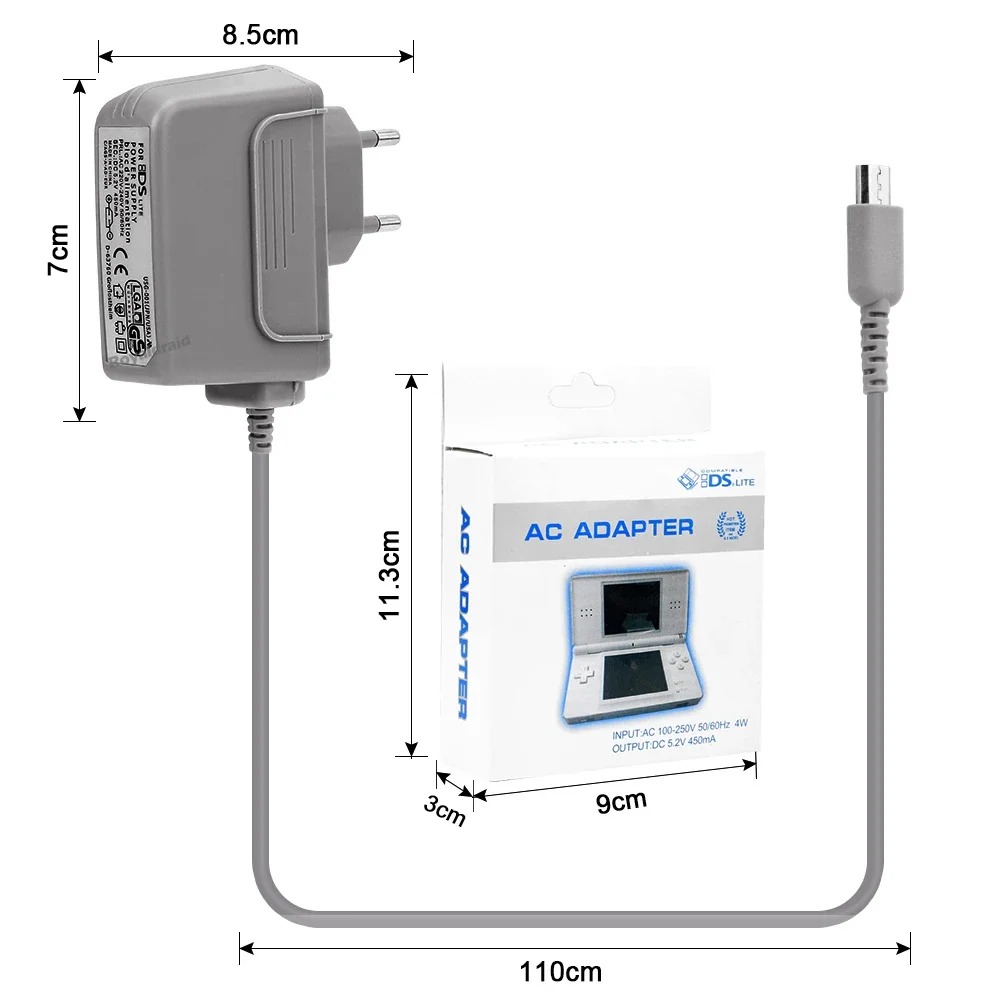 NEW AC Power Supply Charger Adapter for Nintend NDS Lite Wall Home Travel Charger AC Power Adaptor For NDSLite NDSL Game Console