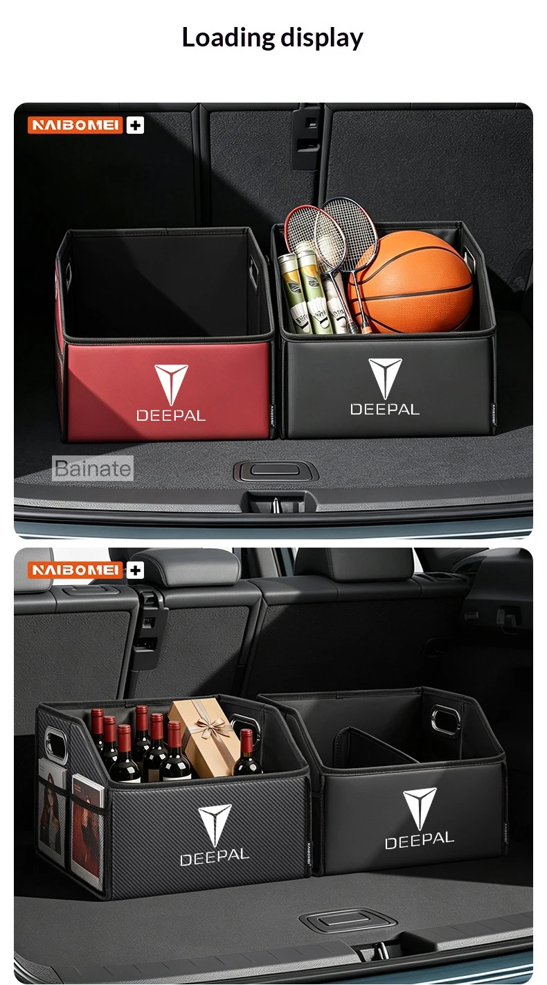 Auto-Kofferraum-Aufbewahrungsbox, Für Deepal S7 S07 SL03 S05 G318 2024 2025 2026, Leder-Aufbewahrungsbox, Faltbarer Organizer Auto-Zubehör – Detail 11