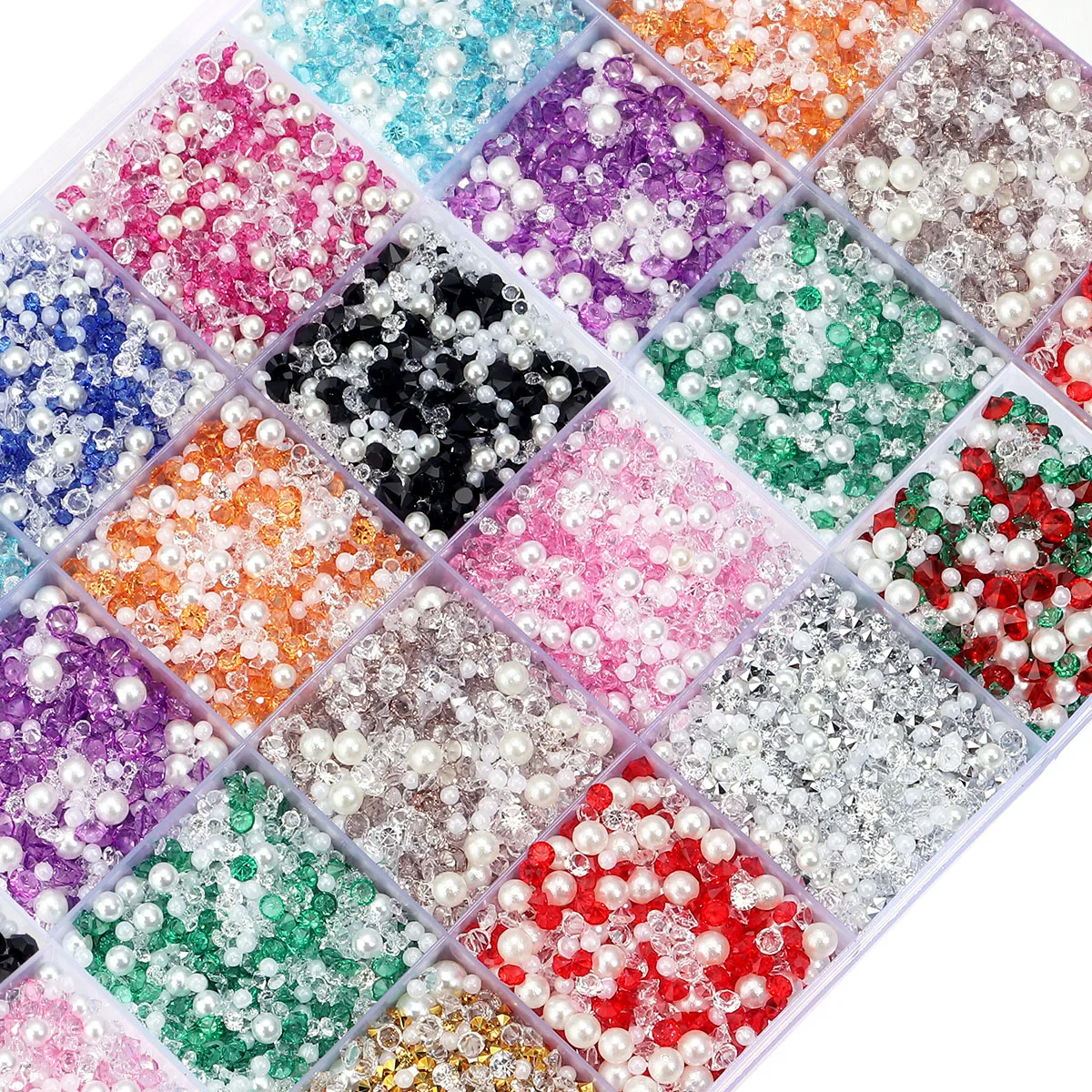 Perles en résine non poreuses pour la décoration de bijoux, perles de diamants, bricolage exécutif, nail art, épingle à cheveux, 20 g/sac, 216.239.