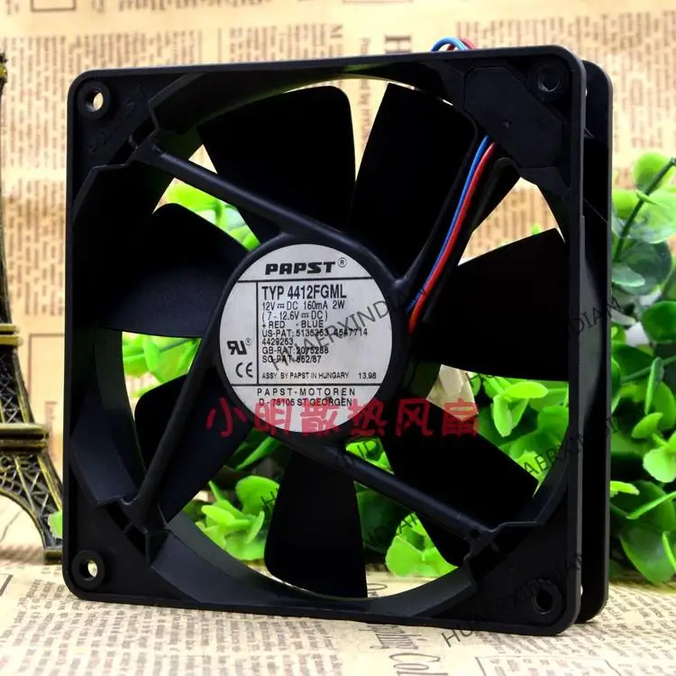 New  TYP4412FGML 12V 160mA 2W 12 12025 2  Cooling Fan Assembly Kit