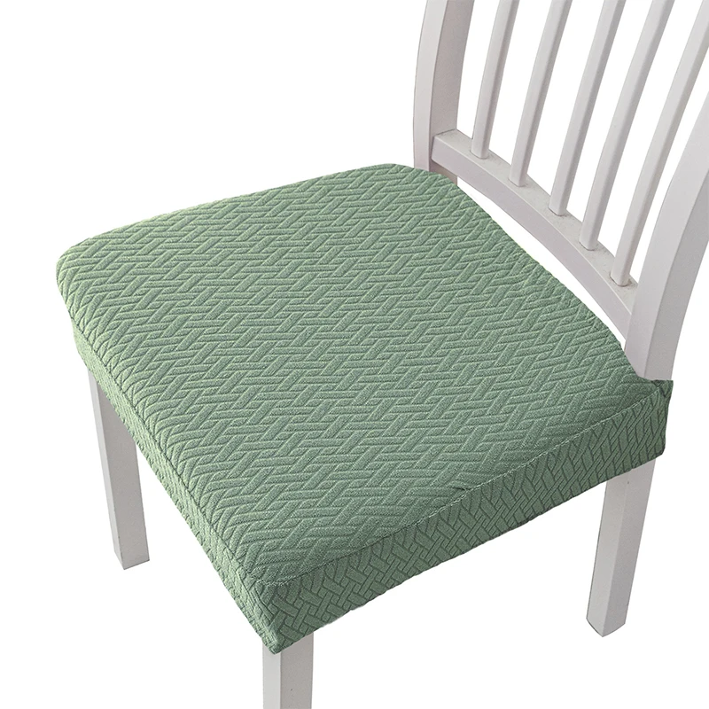 Stretch Jacquard Chair Seat Covers For Dining Room Removable Washable Anti-Dust Chair Seat Cushion Protector Slipcovers