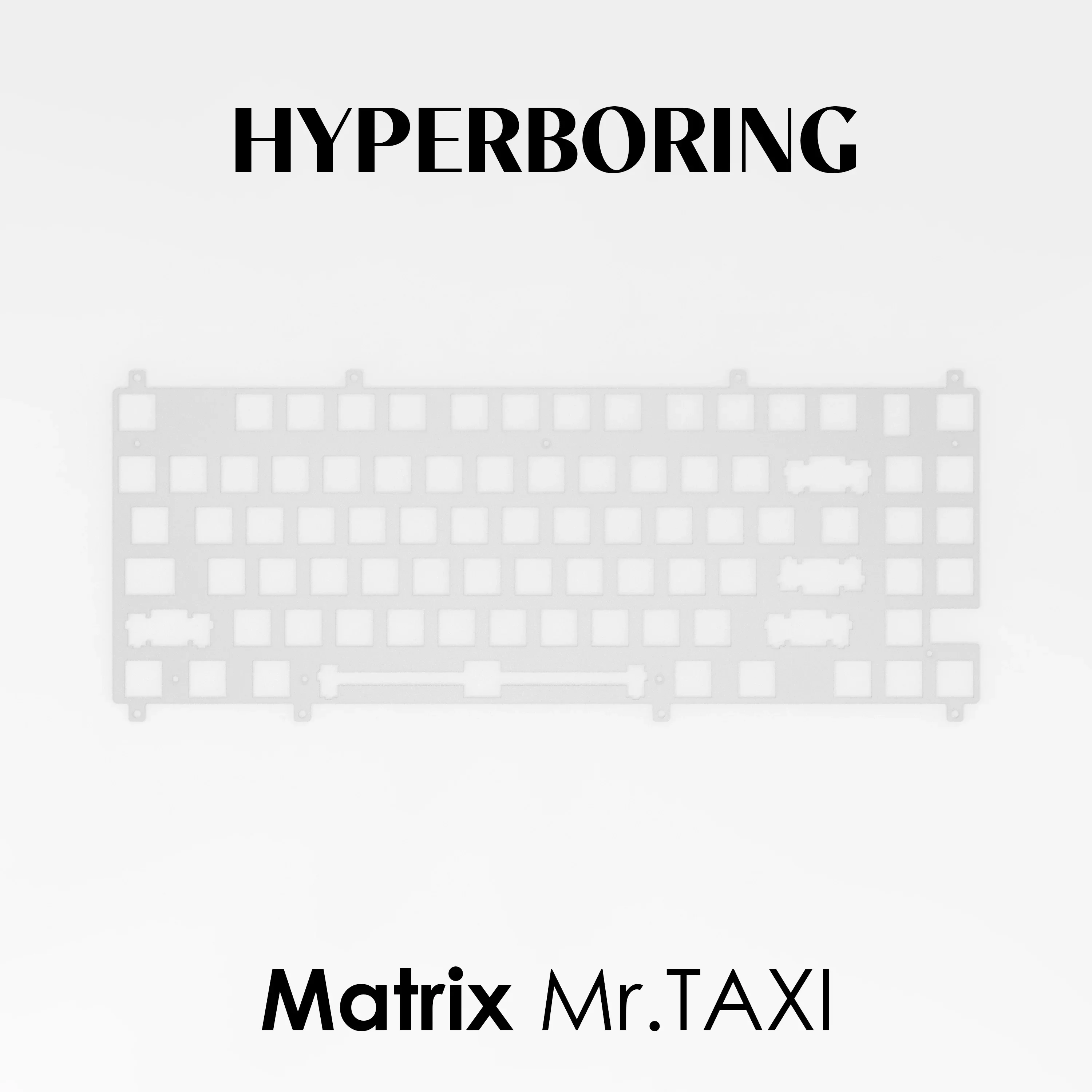 لوحات لوحة المفاتيح Matrix Mr.TAXI75 PP PC POM FR4 CF (لـ Pcb Stab and Plate Stab).
