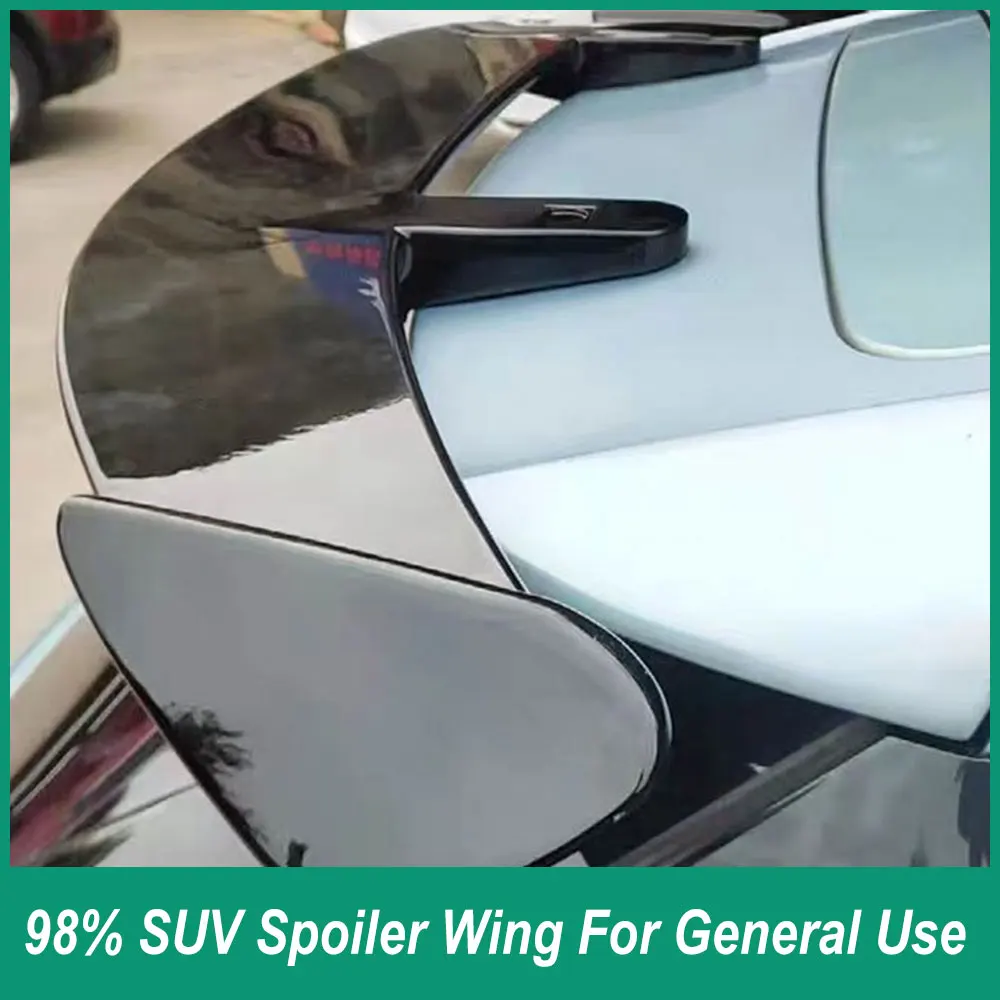 ABS Glossy Carbon Black Uniwersalny tylny dach do większości Hatchback SUV Pokrywa bagażnika Spoiler samochodowy Skrzydła Akcesoria zewnętrzne Części