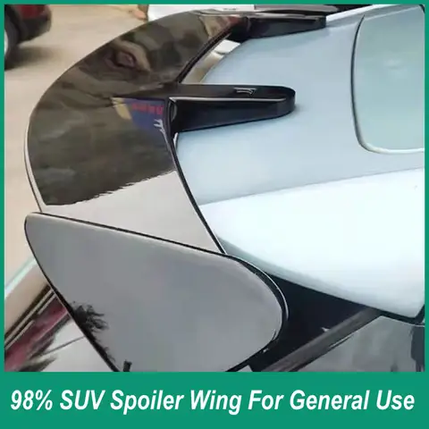 ABS 광택 카본 블랙 범용 후면 지붕 대부분의 해치백 SUV 트렁크 뚜껑 자동차 스포일러 날개 외부 액세서리 부품
