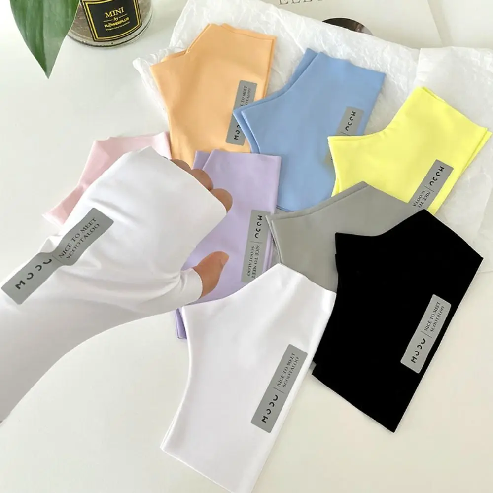 

Sun Protection Gloves Anti-Uv Ice Silk Thin Breathable Half Finger Mitten Sunscreen Gloves