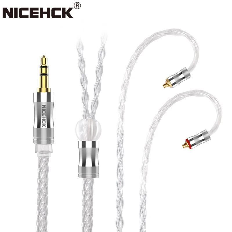 NICEHCK LitzPS-Pro 8-rdzeniowy kabel słuchawkowy z czystego srebra Litz 4N, złącza 3.5mm/2.5mm/4.4mm MMCX/QDC/0.78 2Pin do DB2 MK4 Himalaya NX8 — zdjęcie produktu 7