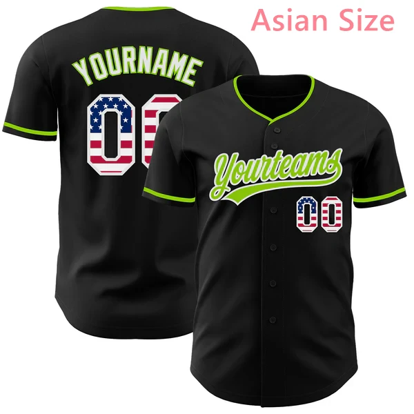 

Customized Team Name Number Name Baseball Shirts Personalized DIY Black Mens Sports Jersey Loose Quick Dry Unisex Team Uniforms
