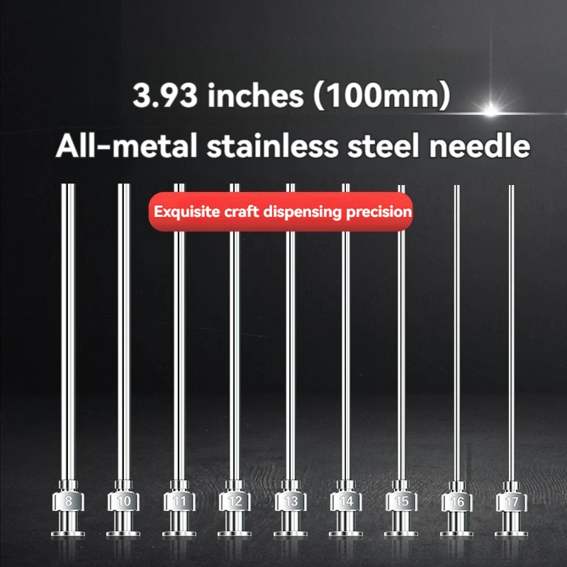 

3.93-inch metal dispensing needle, dispensing equipment accessories, injection needle, needle length 100mm, dispensing needle