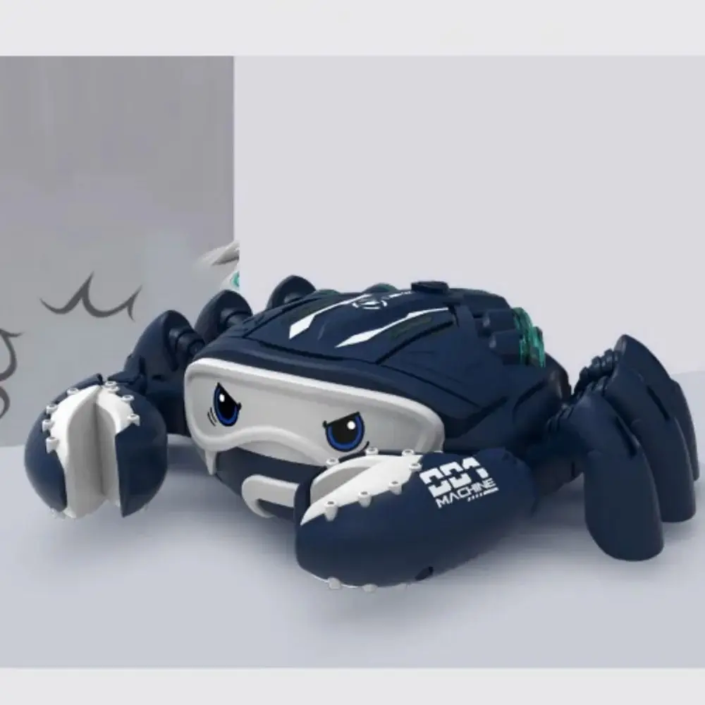 LED Lights Electric Spray Crawling Crab Sound Effects Music Light Simulation Animal Auto-Drive Multi-Function