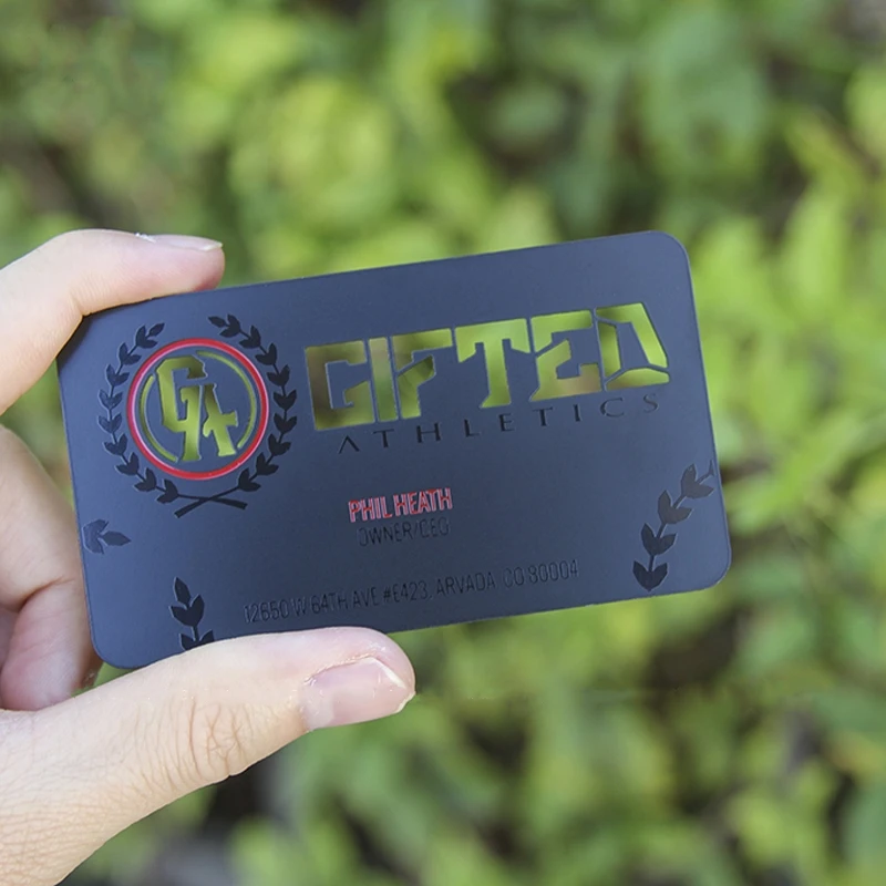 Customized inquiry Metal Business Card with Qr Code Custom logo Printed Luxury Metal Business Visiting Card